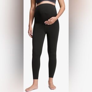 CRZ YOGA Butterluxe Over the Belly Maternity Leggings, 25", Black, sz S